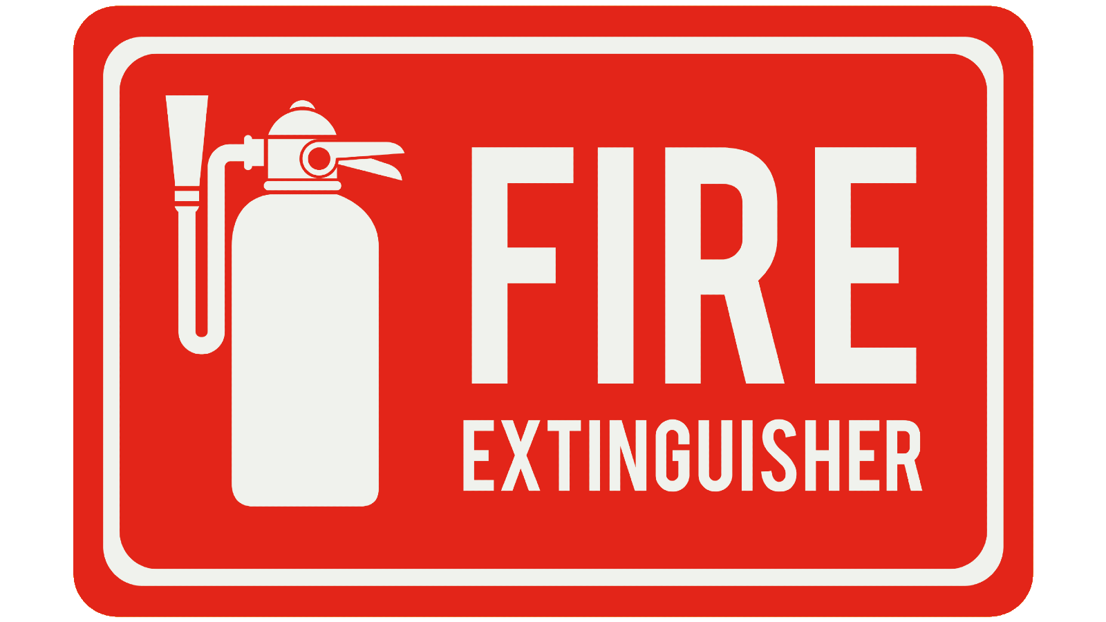 Fire sign indicating a fire extinguisher